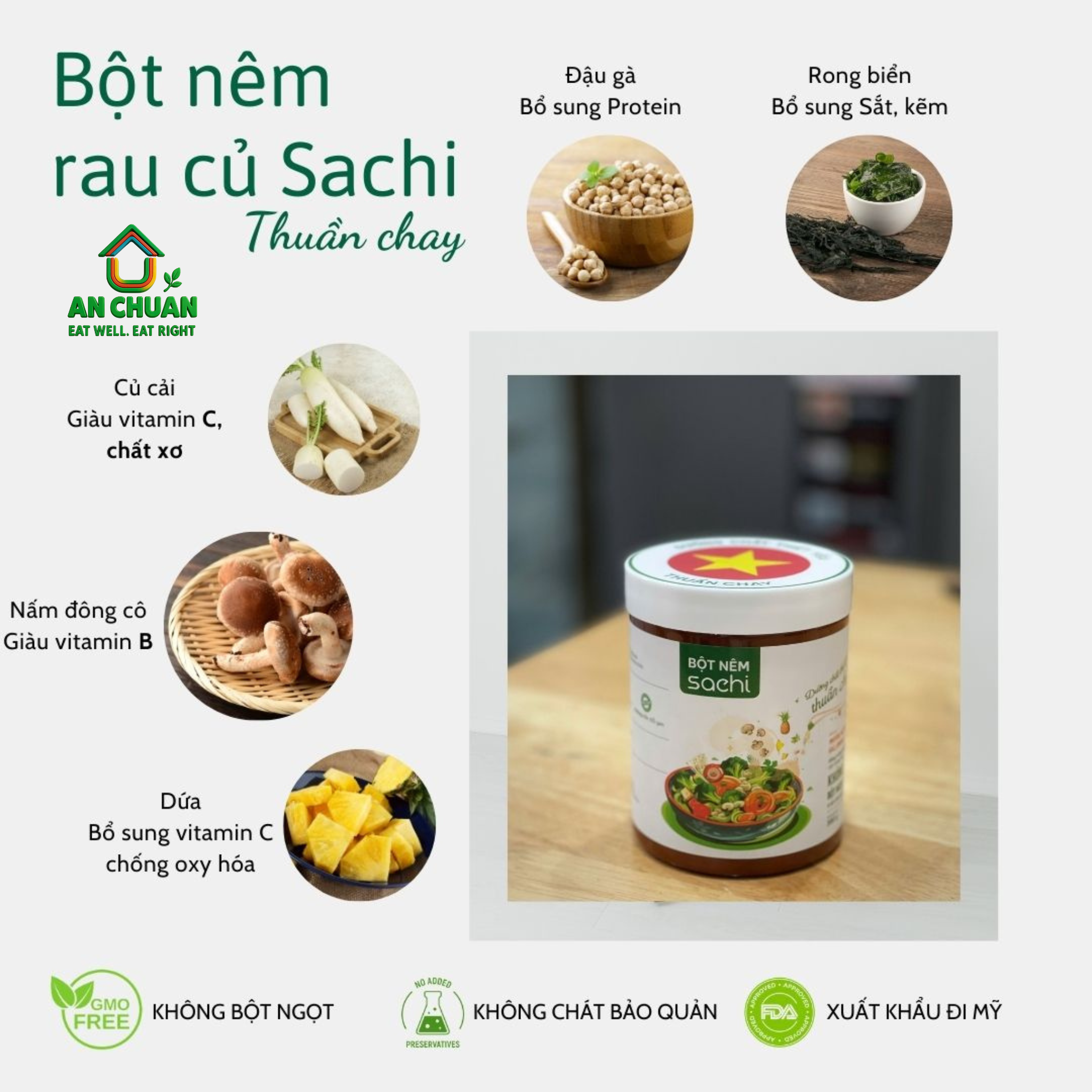 Bột nêm rau củ thuần chay